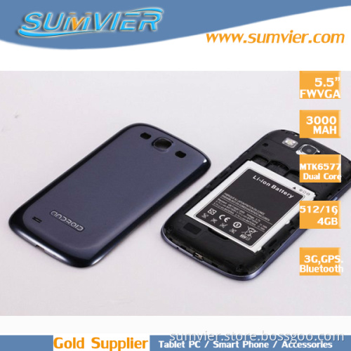 Cheap Mtk6577 Android Phone with 5.5inch IPS Dual Camera